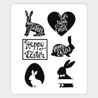 Black and white Easter stickers package Magnet